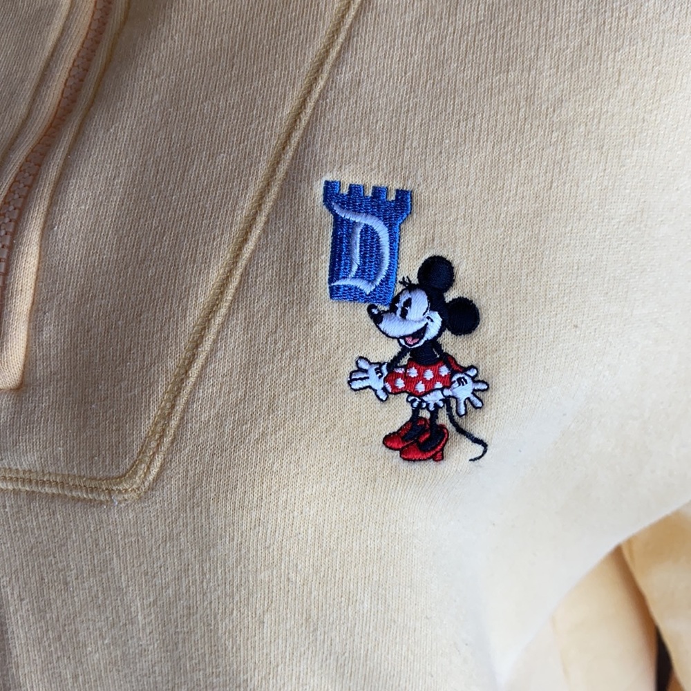 Disney Yellow Sweatshirt with Mickey Mouse Embroidery - Picture 2 of 10